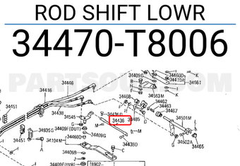 Nissan 34470T8006 ROD SHIFT LOWR