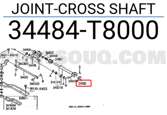 Nissan 34484T8000 JOINT-CROSS SHAFT