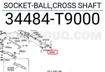 Nissan 34484T9000 SOCKET-BALL,CROSS SHAFT
