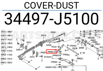 Nissan 34497J5100 COVER-DUST