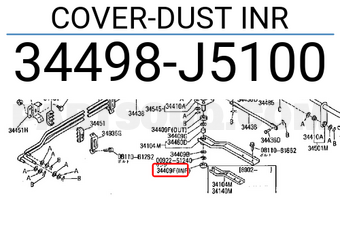 Nissan 34498J5100 COVER-DUST INR