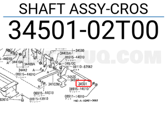Nissan 3450102T00 SHAFT ASSY-CROS