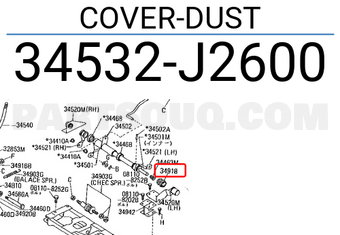 Nissan 34532J2600 COVER-DUST