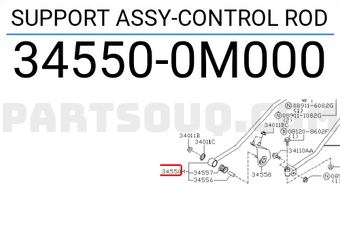 Nissan 345500M000 SUPPORT ASSY-CONTROL ROD