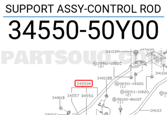 Nissan 3455050Y00 SUPPORT ASSY-CONTROL ROD