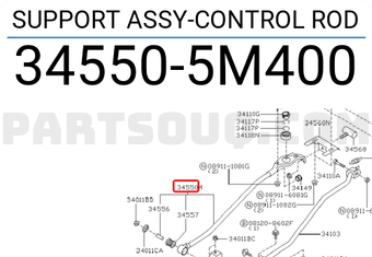 Nissan 345505M400 SUPPORT ASSY-CONTROL ROD