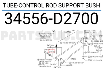 Nissan 34556D2700 TUBE-CONTROL ROD SUPPORT BUSH