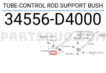 Nissan 34556D4000 TUBE-CONTROL ROD SUPPORT BUSH
