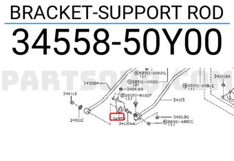 Nissan 3455850Y00 BRACKET-SUPPORT ROD
