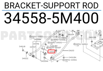 Nissan 345585M400 BRACKET-SUPPORT ROD