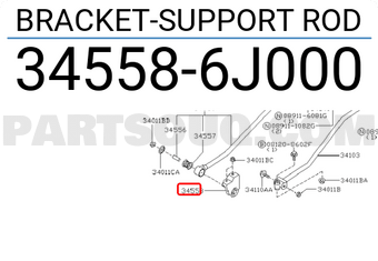 Nissan 345586J000 BRACKET-SUPPORT ROD