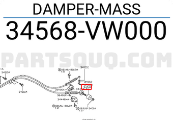 Nissan 34568VW000 DAMPER-MASS