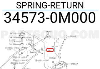 Nissan 345730M000 SPRING-RETURN