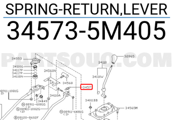 Nissan 345735M405 SPRING-RETURN,LEVER