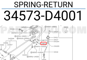 Nissan 34573D4001 SPRING-RETURN