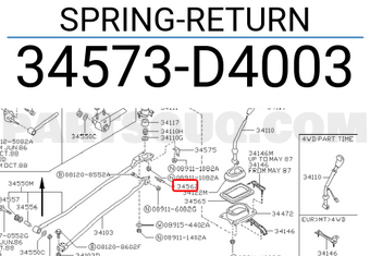 Nissan 34573D4003 SPRING-RETURN