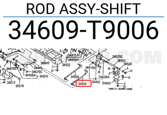 Nissan 34609T9006 ROD ASSY-SHIFT