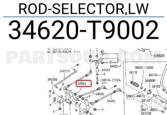 Nissan 34620T9002 ROD-SELECTOR,LW