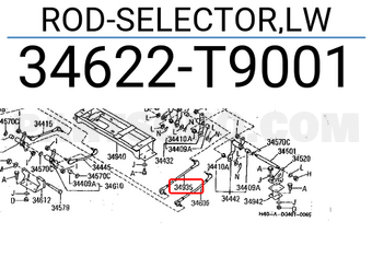 Nissan 34622T9001 ROD-SELECTOR,LW