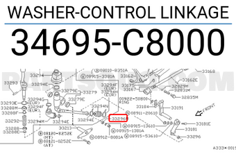 Nissan 34695C8000 WASHER-CONTROL LINKAGE