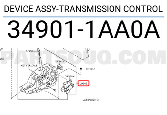 Nissan 349011AA0A DEVICE ASSY-TRANSMISSION CONTROL