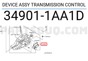 Nissan 349011AA1D DEVICE ASSY TRANSMISSION CONTROL