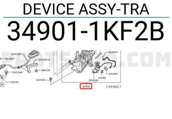 Nissan 349011KF2B DEVICE ASSY-TRA