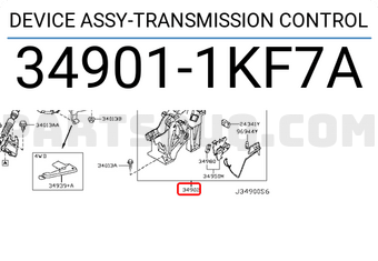Nissan 349011KF7A DEVICE ASSY-TRANSMISSION CONTROL