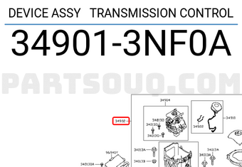 Nissan 349013NF0A DEVICE ASSY TRANSMISSION CONTROL