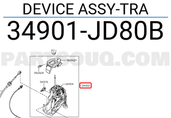 Nissan 34901JD80B DEVICE ASSY-TRA