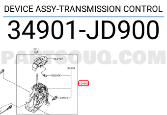 Nissan 34901JD900 DEVICE ASSY-TRANSMISSION CONTROL