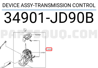 Nissan 34901JD90B DEVICE ASSY-TRANSMISSION CONTROL