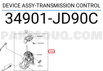 Nissan 34901JD90C DEVICE ASSY-TRANSMISSION CONTROL