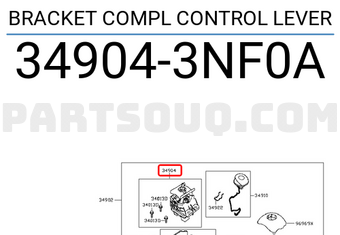 Nissan 349043NF0A BRACKET COMPL CONTROL LEVER