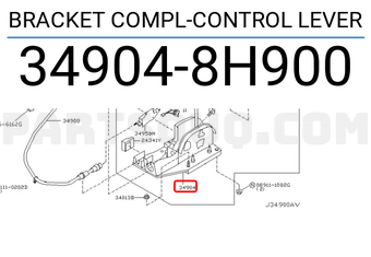 Nissan 349048H900 BRACKET COMPL-CONTROL LEVER