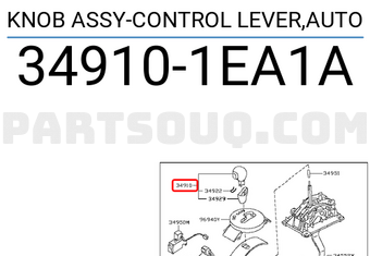 Nissan 349101EA1A KNOB ASSY-CONTROL LEVER,AUTO