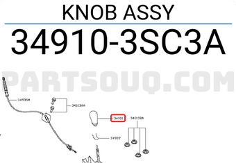 Nissan 349103SC3A KNOB ASSY