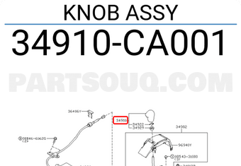 Nissan 34910CA001 KNOB ASSY