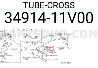 Nissan 3491411V00 TUBE-CROSS