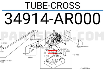 Nissan 34914AR000 TUBE-CROSS