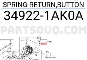 Nissan 349221AK0A SPRING-RETURN,BUTTON