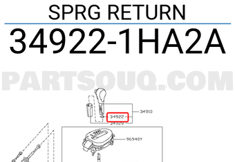 Nissan 349221HA2A SPRG RETURN