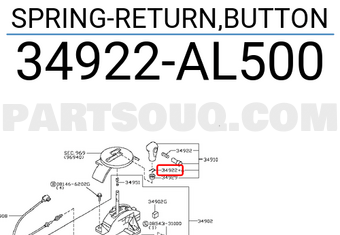 Nissan 34922AL500 SPRING-RETURN,BUTTON