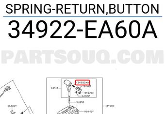 Nissan 34922EA60A SPRING-RETURN,BUTTON
