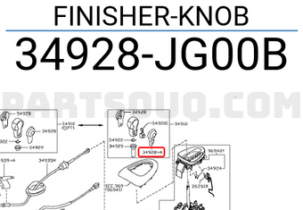 Nissan 34928JG00B FINISHER-KNOB