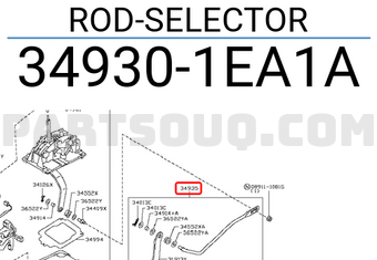Nissan 349301EA1A ROD-SELECTOR