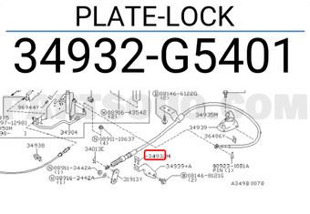 Nissan 34932G5401 PLATE-LOCK