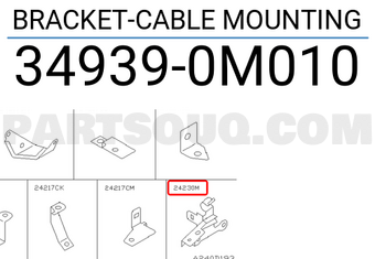 Nissan 349390M010 BRACKET-CABLE MOUNTING