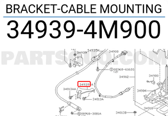 Nissan 349394M900 BRACKET-CABLE MOUNTING