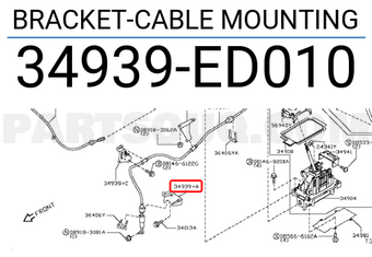 Nissan 34939ED010 BRACKET-CABLE MOUNTING
